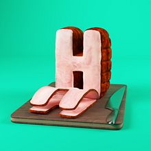 Food Alphabet (36daysoftype). Un projet de 3D, Direction artistique, T , et pographie de CESS Studio - 24.04.2016