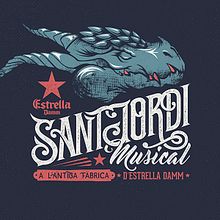 Estrella Damm "Sant Jordi Musical 2016. Art Direction, Traditional illustration, T, and pograph project by Javi Bueno - 04.24.2016