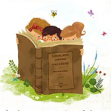 Primavera das Letras. R.A.G (Real Academia Galega). Un proyecto de Ilustración tradicional de Laura Cortés - 24.04.2016