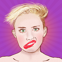 Miley Cyrus. Un proyecto de Diseño, Diseño gráfico e Ilustración tradicional de Andre Filipe Sousa - 24.04.2016