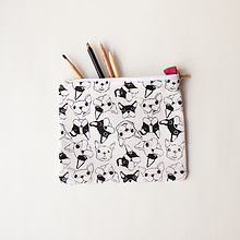 Estuches de perretes para mi tienda Indi & Lala. Traditional illustration, and Screen Printing project by Ángela Alcalá Alcalde - 04.04.2016