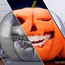 Smiley Pumpkins -Blender- . Publicitate, 3D și Design grafic de Nacho Cruje Design - 04.27.2016