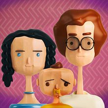 Familia (Nerdo, Enelda y Bebe). 3D project by Junior Bonaguro - 05.01.2016