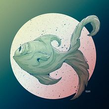 Blue Fish. Traditional illustration project by Yolanda Pérez Sánchez - 05.02.2016