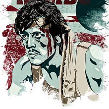 Ilustración de RAMBO. Design, Traditional illustration, and Film project by Juan Pablo Molina Rueda - 05.04.2016