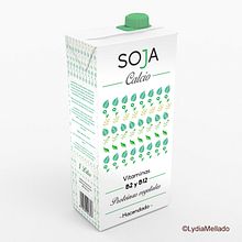 Rediseño brick leche de soja de Hacendado . Br, ing și identitate, Design de produs și Design grafic de Lydia Mellado Martínez - 05.05.2016