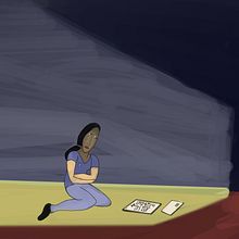 Mi Proyecto del curso: Ilustración, nudo y desenlace. Ilustración del cuento de Emma Zunz de Jorge Luís Borges.. Un projet de Design , Conception éditoriale et Illustration traditionnelle de Maria Victoria Comas - 08.05.2016