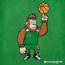 Diseño de ‪#‎mascota‬ por @monquigraf para el ‪#‎Avilés‬ Sur de ‪#‎basket‬ ‪#‎diseño‬ ‪#‎ilustracion‬ ‪#‎vectorial‬ ‪#‎baloncesto‬ ‪#‎asturias‬. Graphic Design, and Traditional illustration project by Javi Rodríguez - 05.14.2016