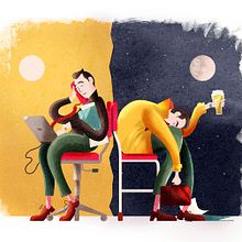 Monday to Friday. Een project van Traditionele illustratie van Javier Peciña - 19.05.2016