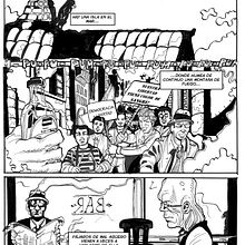 Humo y Tambores (Historieta Corta). Comic, and Traditional illustration project by Mateo Maciorowski - 07.13.2014