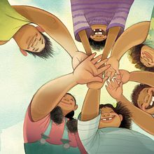 Los Náufragos de Tonga. Education, and Traditional illustration project by alicia borges - 05.23.2016