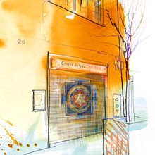 Ilustraciones para centro de ioga y terápias naturales . Un proyecto de Ilustración tradicional y Pintura de Elisa Soro Sansó - 11.01.2016
