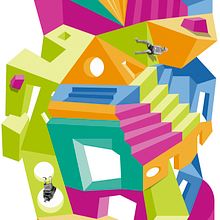 GEOMETRIX - Ilustraciones vectoriales por amor al arte. Perspectivas inventadas. Ein Projekt aus dem Bereich Traditionelle Illustration von Mister Andreu - 26.05.2016