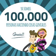 Gracias! Ya somos 100.000!. Design, Web Design, Education, Events, Infographics, IT, Marketing, Multimedia, and Advertising project by Genially Web - 05.30.2016