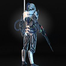 Diseño de personaje - Geth. 3D project by Ignacio Rusillo - 05.30.2016