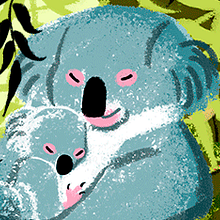 Familia Koala. Un projet de Animation, Beaux Arts et Illustration traditionnelle de Áurea López Escudero - 31.05.2016