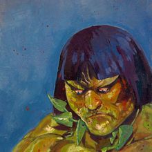 Conan. Oleo sobre papel. Fine Arts project by Alejandro Guzmán Carrasco - 06.03.2016