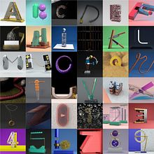 36 Days of Type Ein Projekt aus dem Bereich 3D, Kunstleitung, Grafikdesign und Traditionelle Illustration von Alejandro Olmedo - 04.06.2016