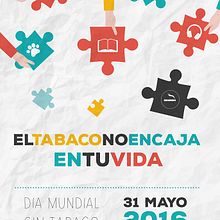 Cartel y lema Certamen anti-tabaco. Un proyecto de Diseño gráfico de Rocío González - 29.05.2016