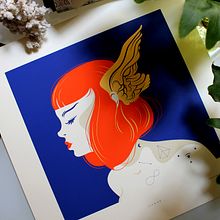 Cilene (Serigrafía a 4 Tintas).. Un proyecto de Ilustración tradicional de Violeta Hernández - 06.06.2016