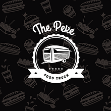 Logo & Pattern para The Peke Food Truck. Un proyecto de Diseño gráfico e Ilustración tradicional de Anna Llopis - 17.04.2016