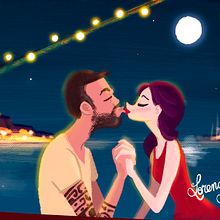 Romance in Porto. Animation, Character Design, and Traditional illustration project by Lorena Loguén - 06.14.2016