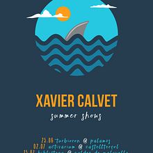 Cartel gira XAVIER CALVET. Graphic Design, and Traditional illustration project by Xavier Calvet Sabala - 06.14.2016