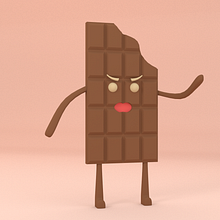 El chocolate es malo. 3D, and Design project by Aceysele Castellano - 06.15.2016