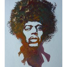 Jimy Hendrix. Artes plásticas e Ilustração tradicional projeto de alberto martinez romero - 19.06.2016