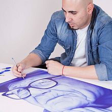 Retratos  de  gran  formato,  realizados   a  bolígrafo,  intentando  descubrir  que  hay   detrás   de   esas  mágicas  miradas,  marcas  y  gestos.... Fine Arts, Traditional illustration, and Painting project by Chema Mora - 06.19.2016