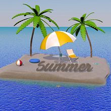 SUMMER IS HERE! . 3D, Animation, and Motion Graphics project by Rebeca G. A - 06.20.2016