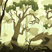 Diseño de  escenario para videojuego. Traditional illustration, and Game Design project by M Carmen Bazán Romero - 06.22.2016