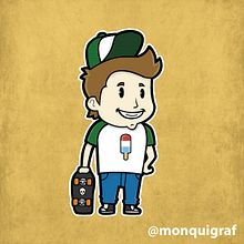 Diseño para pegatina y camiseta Skater Boy ‪#‎diseño‬ ‪#‎ilustración‬ ‪#‎pegatina‬ ‪#‎skate‬ ‪#‎boy‬ ‪#‎vectorial‬ ‪#‎trama‬ ‪#‎illustrator‬ ‪#‎camiseta‬. Graphic Design, and Traditional illustration project by Javi Rodríguez - 06.22.2016