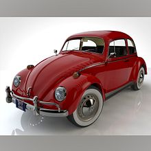 Escarabajo 1967 elaborado en Cinema 4D y Render standard. Un proyecto de 3D de Leonardo Parra - 22.06.2016