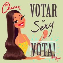 Votar es sexy!. Calligraph, Character Design, and Traditional illustration project by Lorena Loguén - 06.25.2016