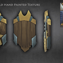 hand Painted Shield. 3D project by Patrick Valle Alba - 06.27.2016