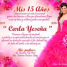 Diseño de nvitación de XV años fucsia. Een project van Grafisch ontwerp van Samuel López Palomo - 29.06.2016