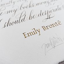 Emily Brontë. Un progetto di Calligrafia di Joan Quirós - 04.07.2016