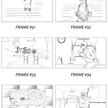 Storyboard for Playstation4 "April´s fool". Graphic Design, Traditional illustration, Film, Video, and TV project by Raul Viera - 07.05.2016