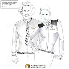 Uniforms for Majid Al Futtaim. Traditional illustration, and Social Media project by Raul Viera - 07.05.2016