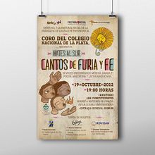 Cartel "Concierto Mates al Sur". Design, Design gráfico e Ilustração tradicional projeto de Mauricio Montes Castro - 18.10.2012