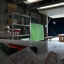 Rick's garage. 3D, Lighting Design, Product Design, Photograph, and Post-production project by Guillermo Cerrato - 02.27.2016