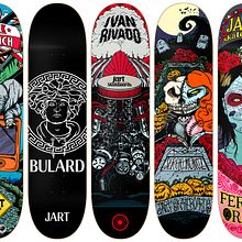 Jart Skateboards - Cur Off Pro Series. Un proyecto de Diseño gráfico e Ilustración tradicional de Marcos Cabrera - 18.07.2016