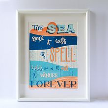 The Sea. Fine Arts, Design, Writing, and Screen Printing project by Noelia Tramullas Fernandez - 07.20.2016