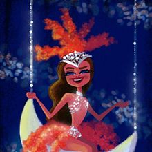 The Moulin Rouge's Vedette. Animation, Character Design, and Traditional illustration project by Lorena Loguén - 07.25.2016