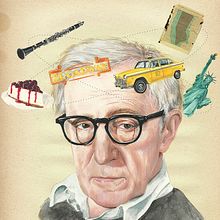 Woody Allen. Ilustración para Tentaciones de El País.. Un progetto di Belle arti, Design editoriale e Illustrazione tradizionale di Tamara Feijoo - 25.07.2016