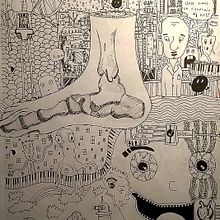 The foot world. Un proyecto de Dirección de arte, Diseño de personajes, Collage, Diseño, Diseño gráfico, Ilustración tradicional, Pintura y Arte urbano de Dani Sanguineti - 26.07.2016