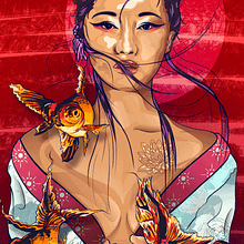 Japonesa. Un proyecto de Bellas Artes e Ilustración tradicional de paulastudillo1210 - 27.07.2016