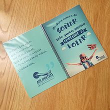 LIBRETA AIR HOSTESS. Graphic Design project by MAYRA ESPÍRITU - 07.31.2016