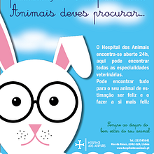 Cartel de la publicidad "Hospital dos Animais". Un projet de Illustration traditionnelle de Lídia Gonçalves - 05.08.2016